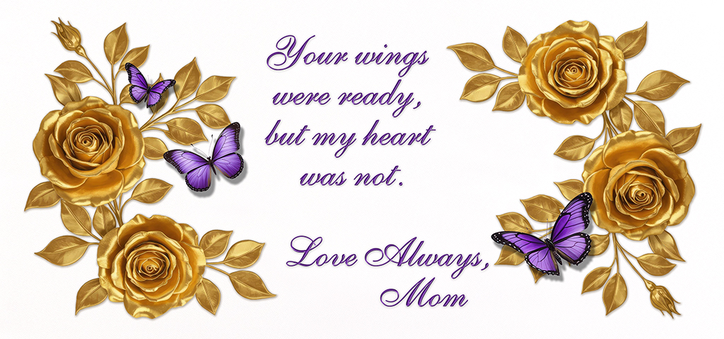 Gold Purple Roses (Wings) PROOF